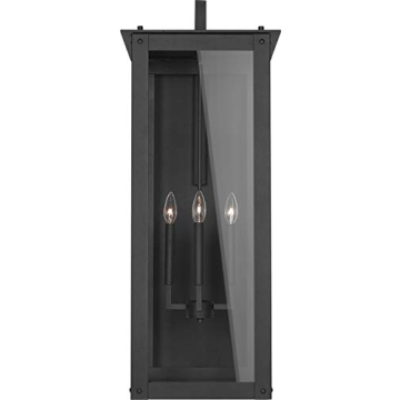 Capital Lighting 934642BK Hunt Urban/Industrial Glass Outdoor Lantern