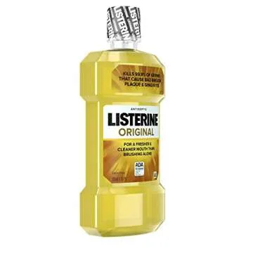 Listerine Original Oral Care Antiseptic Mouthwash with Germ-Killing Formula to Fight Bad Breath, Plaque and Gingivitis, 500 mL (Pack of 2)