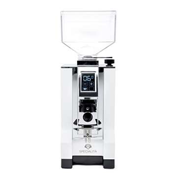 Eureka Mignon Specialita Espresso Grinder | Silent Technology | Stepless 55mm Burrs | Touchscreen | White