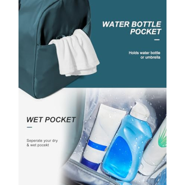 Gym Bag with Shoe Compartment & Wet Pocket for Travel