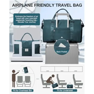 Gym Bag with Shoe Compartment & Wet Pocket for Travel