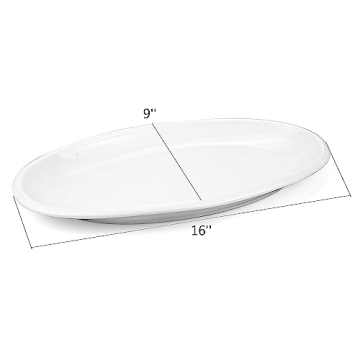 Yesland Oval Serving Plates for Elegant Dining - 2 Pack