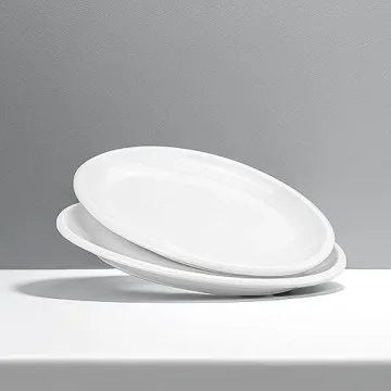 Yesland Oval Serving Plates for Elegant Dining - 2 Pack
