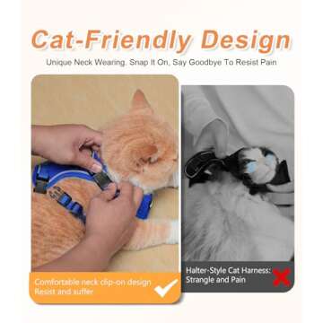 Halypet Cat Harness and Leash Set for Secure Outdoor Adventures