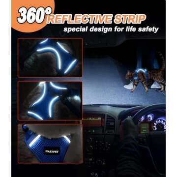 Halypet Cat Harness and Leash Set for Secure Outdoor Adventures