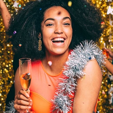 New Year’s Eve Earrings Rhinestone Beaded NYE Earrings for Women Delicate Holiday Earrings Festive Party Accessory Jewelry Gifts