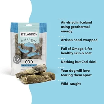 Icelandic Cod Skin Dog Chew Sticks 3-Pack - Healthy & Natural