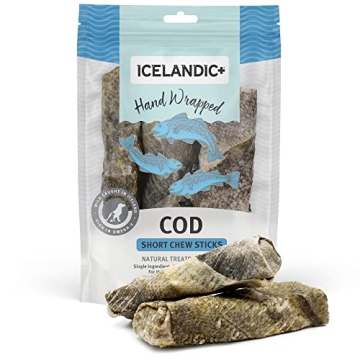 Icelandic Cod Skin Dog Chew Sticks 3-Pack - Healthy & Natural