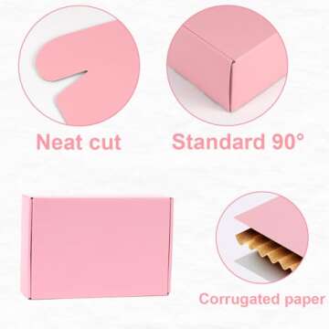 Stylish FORBFAN Pink Shipping Boxes for Small Business