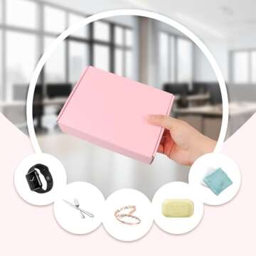 Stylish FORBFAN Pink Shipping Boxes for Small Business