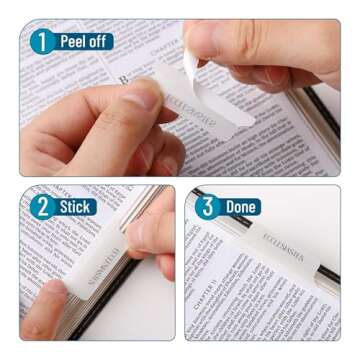 Mr. Pen Bible Tabs Set - 75 Transparent Easy-Apply Tabs