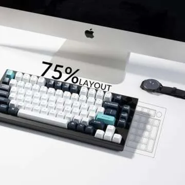 Keychron Q1 Max RGB QMK/VIA Custom Mechanical Keyboard, Hot-Swappable Full Metal Programmable Knob w...