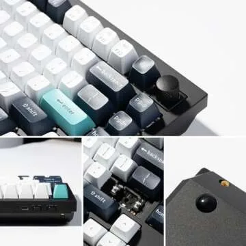 Keychron Q1 Max RGB QMK/VIA Custom Mechanical Keyboard, Hot-Swappable Full Metal Programmable Knob with Gateron Jupiter Red Switch, 2.4 GHz/Bluetooth/Wired Gaming Keyboard for Mac Windows Linux