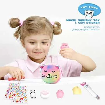 HOMICOZY Cat Diary with Lock and Keys for Girls,Plush Secret Journal for Kids with 160 Lined Pages,Hardcover Fluffy Locking Notebook for Writing and Drawing,Cute Fuzzy Stationary Gifts for Girls Ages