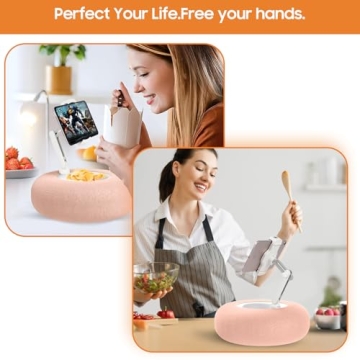 PlsHugek Pillow Stand Holder for Kindle Tablet iPad with Snack Bowl