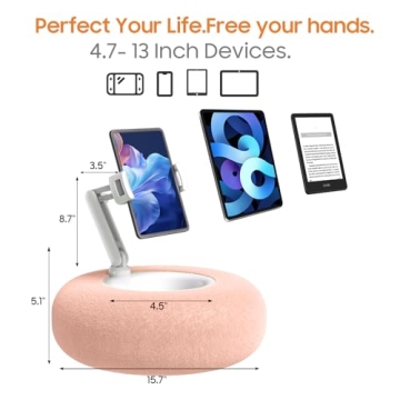 PlsHugek Pillow Stand Holder for Kindle Tablet iPad with Snack Bowl