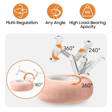 PlsHugek Pillow Stand Holder for Kindle Tablet iPad with Snack Bowl