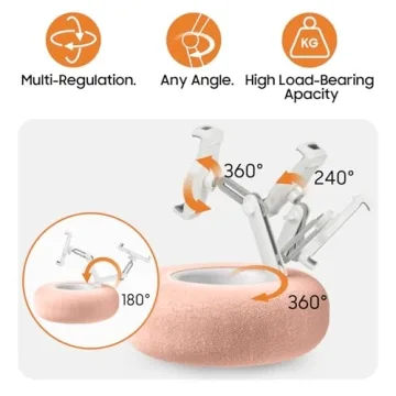 PlsHugek Pillow Stand Holder for Kindle Tablet iPad with Snack Bowl