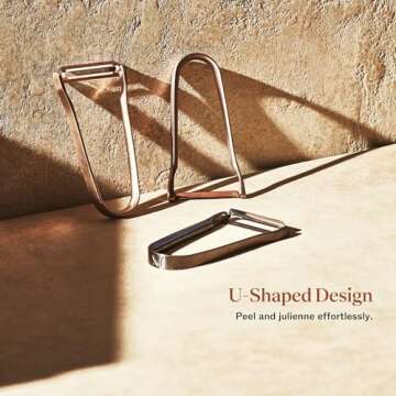 Material, The Forever Peeler Stainless Steel Vegetable Peeler, U-Shaped Swivel Design & Replacement ...