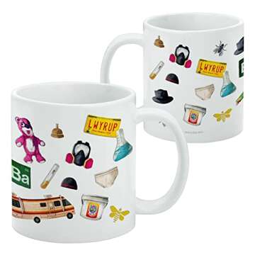 Breaking Bad Painted Icons Ceramic Coffee Mug - 11oz White