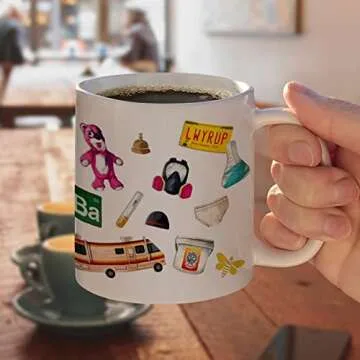 Breaking Bad Painted Icons Coffee Mug for Fans 11oz White