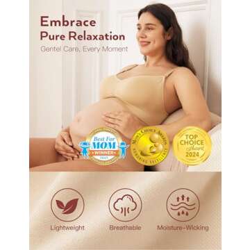 HOFISH Maternity Nursing Bras for Moms - 3 Pack Comfort