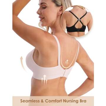 HOFISH Maternity Nursing Bras for Moms - 3 Pack Comfort