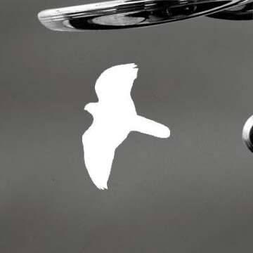 Die Cut Decoration Notebook Adhesive Vinyl Wall Art Falconry White Auto Art Window Soaring Falcon Hawk Wall Car Decal Sticker Helmet Decor Bike Laptop Vinyl Macbook