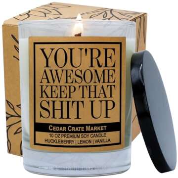 You’re Awesome Gifts for Women Men | Friendship Candles for Women Friends | Funny Candles for Wome...