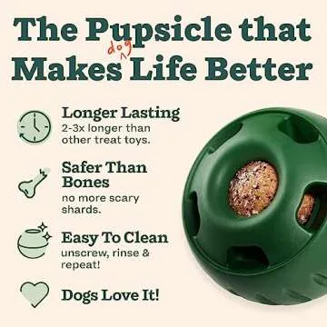 Woof Pupsicle and Treat Tray - Long-Lasting Interactive Dog Toys for Boredom and Silicone Treat Mold for Dog Treats - Reusable, Dishwasher Safe - Dog Toys for Large Dogs 25-75 lbs