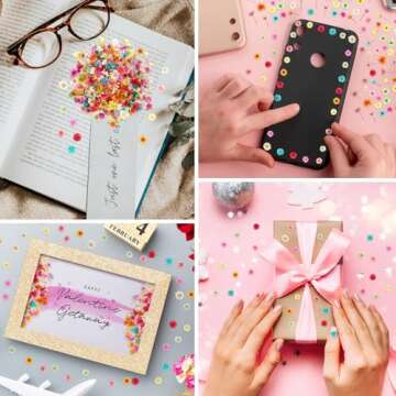 Tinideya 1500 Pcs Mini Natural Dried Flowers for Resin Crafts Little Star Colorful Dried Flowers Heads Real Natural Tiny Dried Pressed Flowers Bulk for Jewelry Earrings Epoxy Molds Candles Soap Making