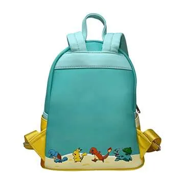 Loungefly Pokemon Original Starters Beach Scene Womens Double Strap Shoulder Bag Purse