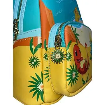 Loungefly Pokemon Original Starters Beach Scene Womens Double Strap Shoulder Bag Purse