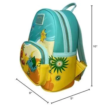 Loungefly Pokemon Original Starters Beach Scene Womens Double Strap Shoulder Bag Purse
