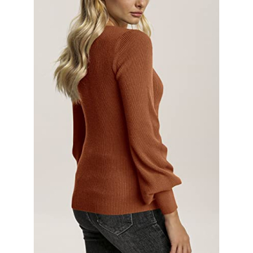 Imily Bela Square Neck Long Sleeve Sweater for Women