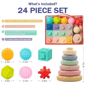 Jyusmile Baby Toy Set: Montessori Fun for Infants 6-12 Months