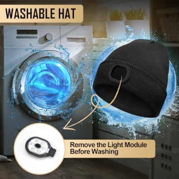 LED Beanie Hat with Light for Outdoor Adventures