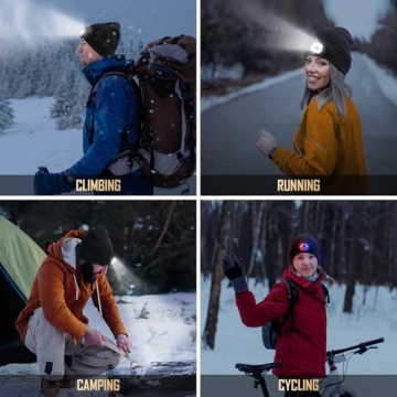 LED Beanie Hat with Light for Outdoor Adventures