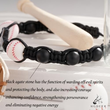 HGDEER Baseball Bracelets for Teen Boys - Stylish Gear