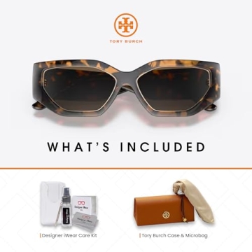 Stylish Tory Burch TY9070U Rectangular Sunglasses for Women