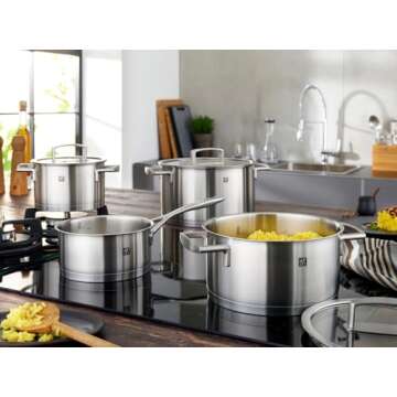 Zwilling Cookware Set Vitality 5 Parts - Exceptional Stainless Steel Cookware for Your Kitchen