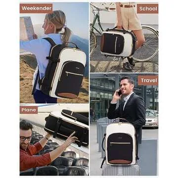 LOVEVOOK 40L Travel Backpack for Airplanes - Stylish Carry-On