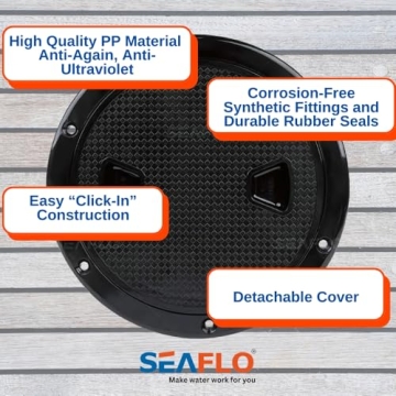 Durable SEAFLO 4" Inspection Hatch for Kayaking Safety