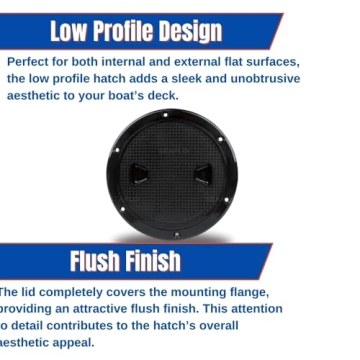 Durable SEAFLO 4" Inspection Hatch for Kayaking Safety