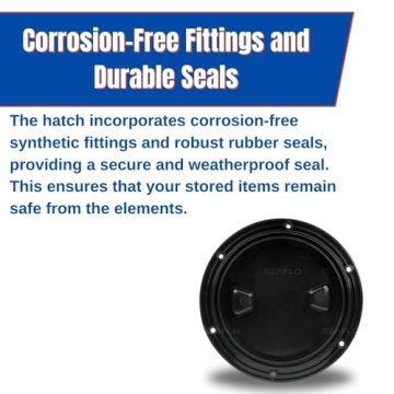 Durable SEAFLO 4" Inspection Hatch for Kayaking Safety