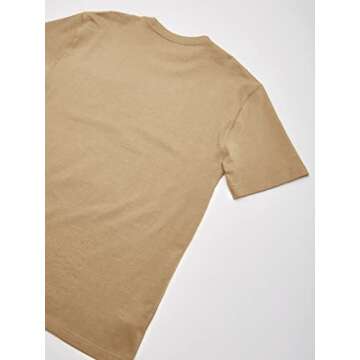 Dickies mens Heavyweight Crew Neck Short Sleeve Tee Henley Shirt, Desert Sand, Large US