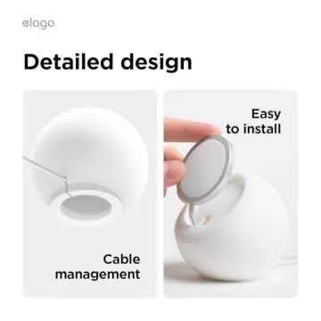 elago MS2 Charging Stand Compatible with MagSafe Charger - Premium Silicone, Compatible with iPhone 16/15/14/13/12 Series, Designed for MagSafe Stand [White] [Charging Cable Not Included]
