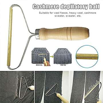 Portable Lint Remover, Lint Rollers, Clothes Fuzz Remover, Pet Hair Remover Hairball Quick Epilator Shaver for Removing Dust and Pet Hair from Clothing and Furniture (2 Pack)