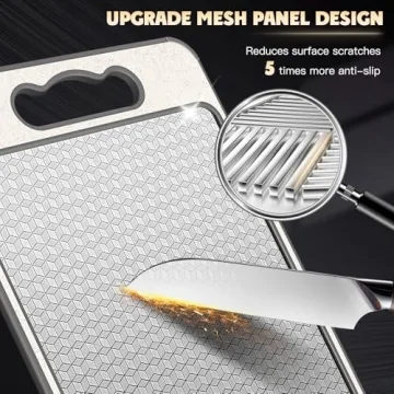 Stainless Steel Double Sided Cutting Board for Easy Cooking