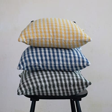 Eco-Friendly Creative Co-Op Gingham Pillow 18" x 18"